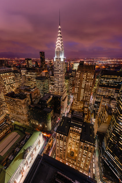 New York City Rooftop Grand Central Station Look Down Shot