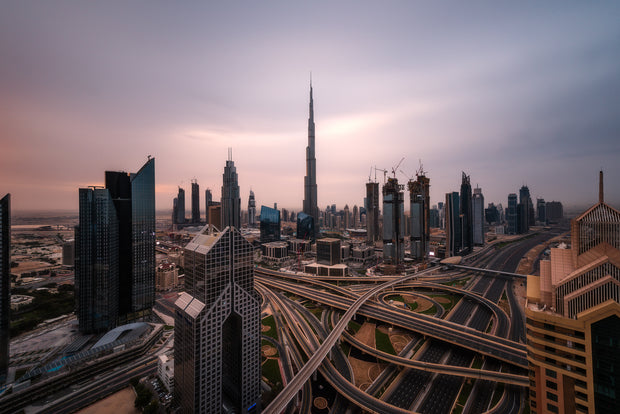 Dubai long exposure rooftop