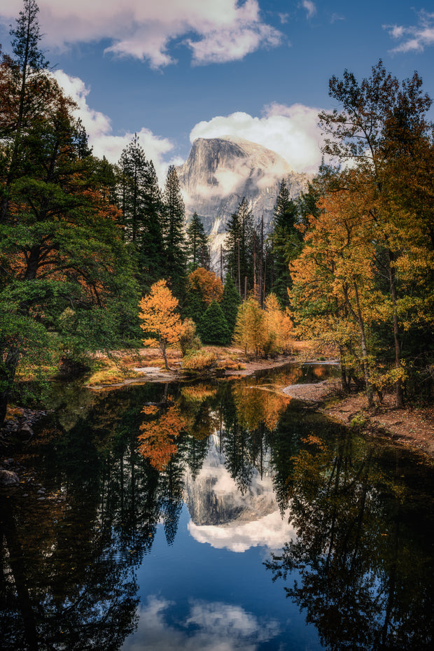 Yosemite Fall Reflection Half Dome
