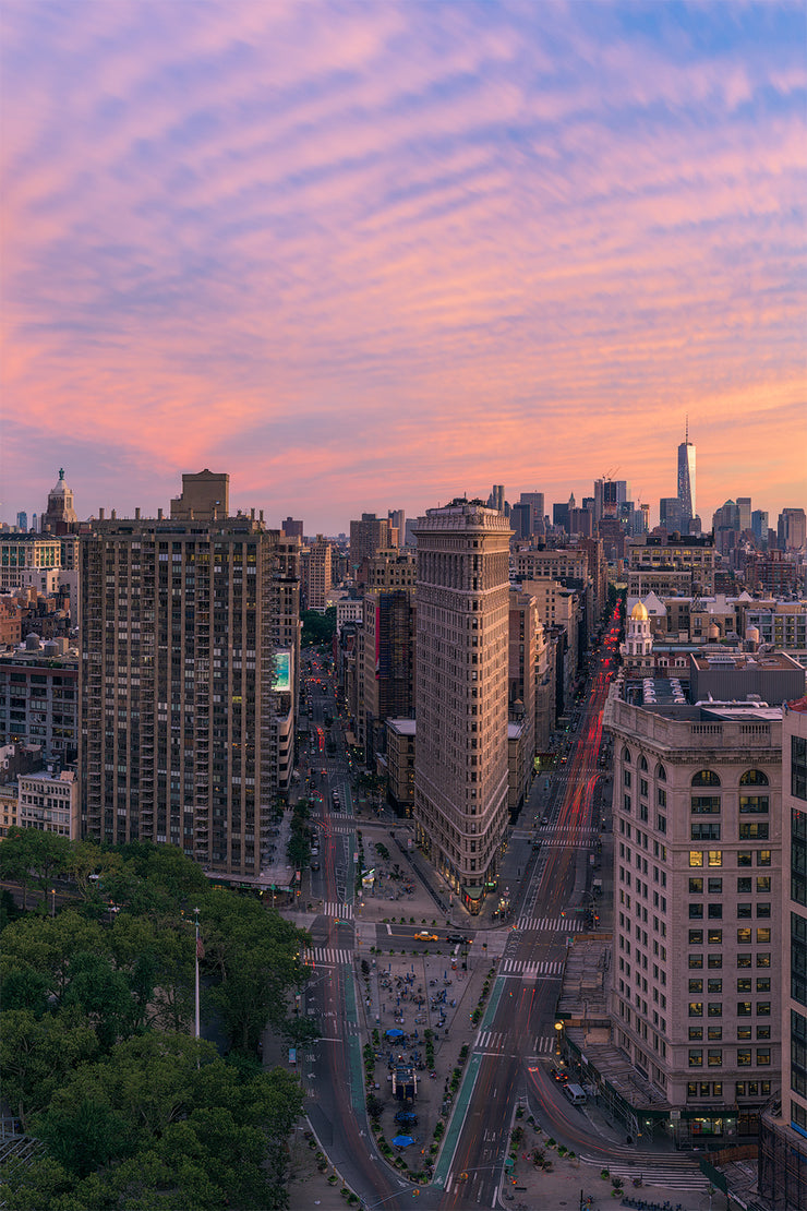 Flatiron District in Manhattan, New York at sunset by Kirit Prajapati