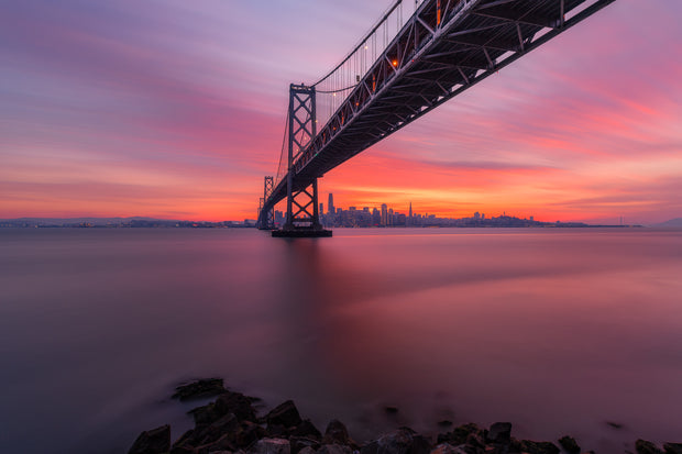 San Francisco skyline epic sunset