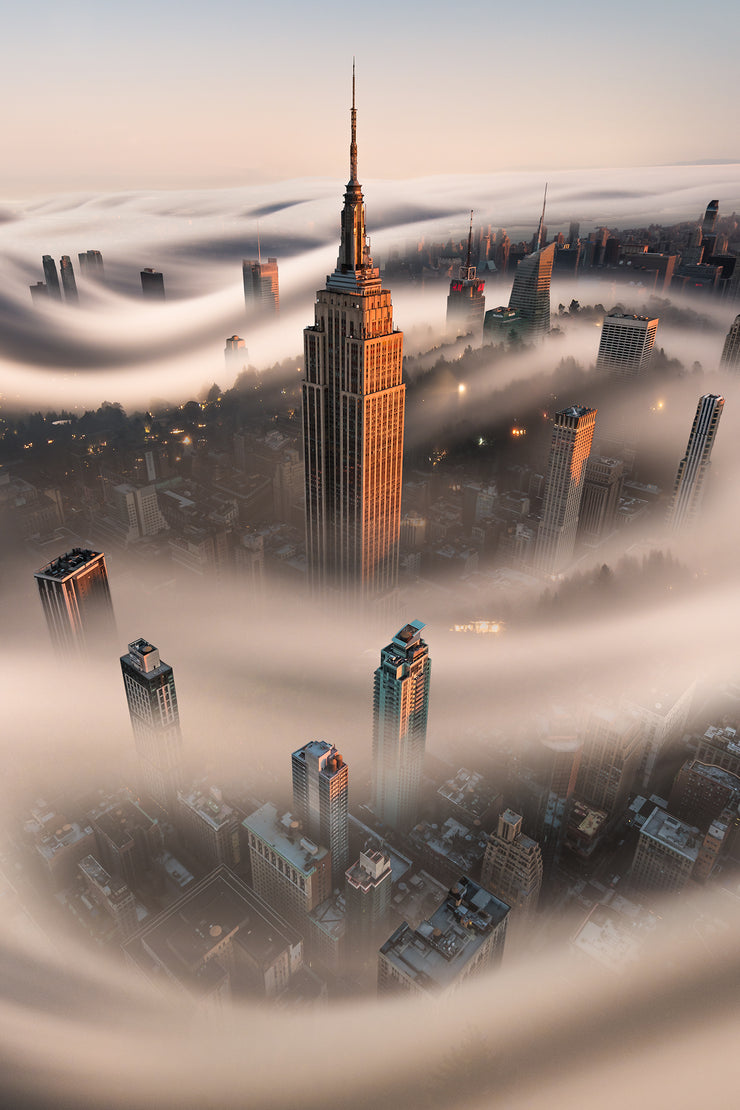 Empire State Building With Fog