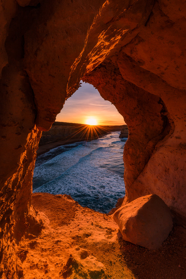 Australia Great Ocean Road Cave Sunrise Photo