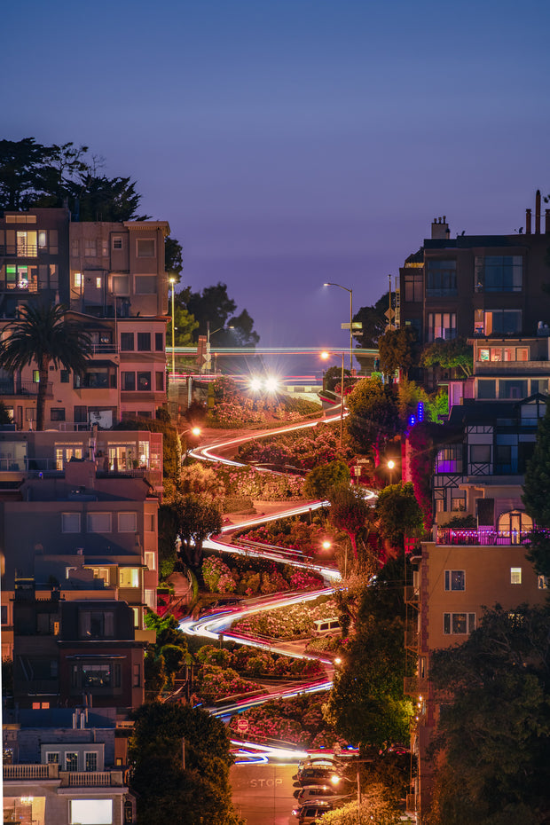 San Francisco Lombard street long exposure