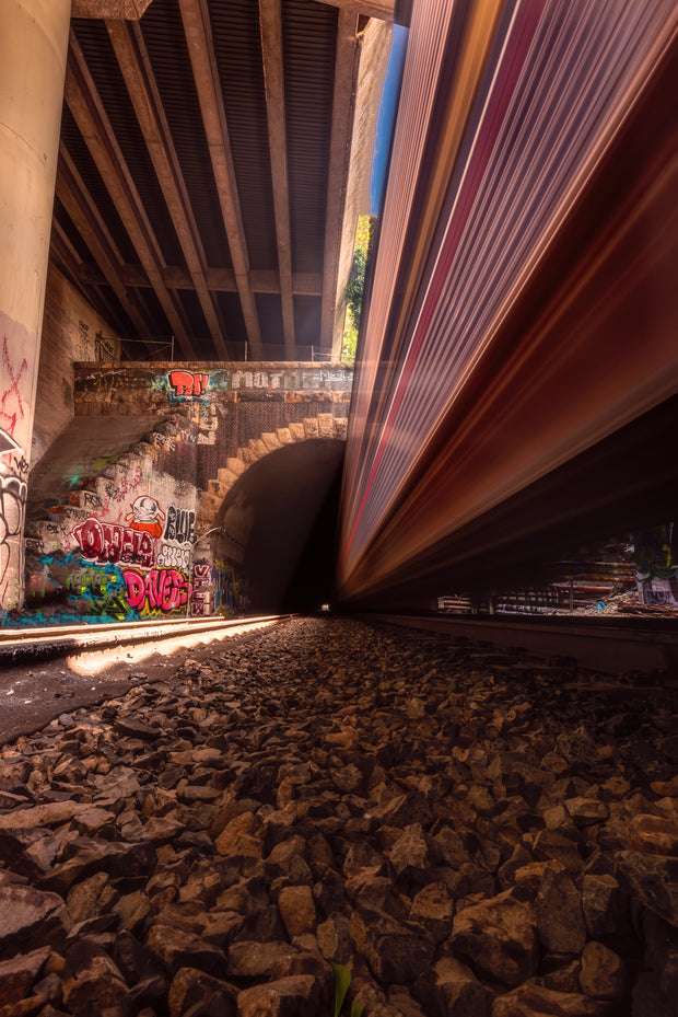 San Francisco train warp tunnel